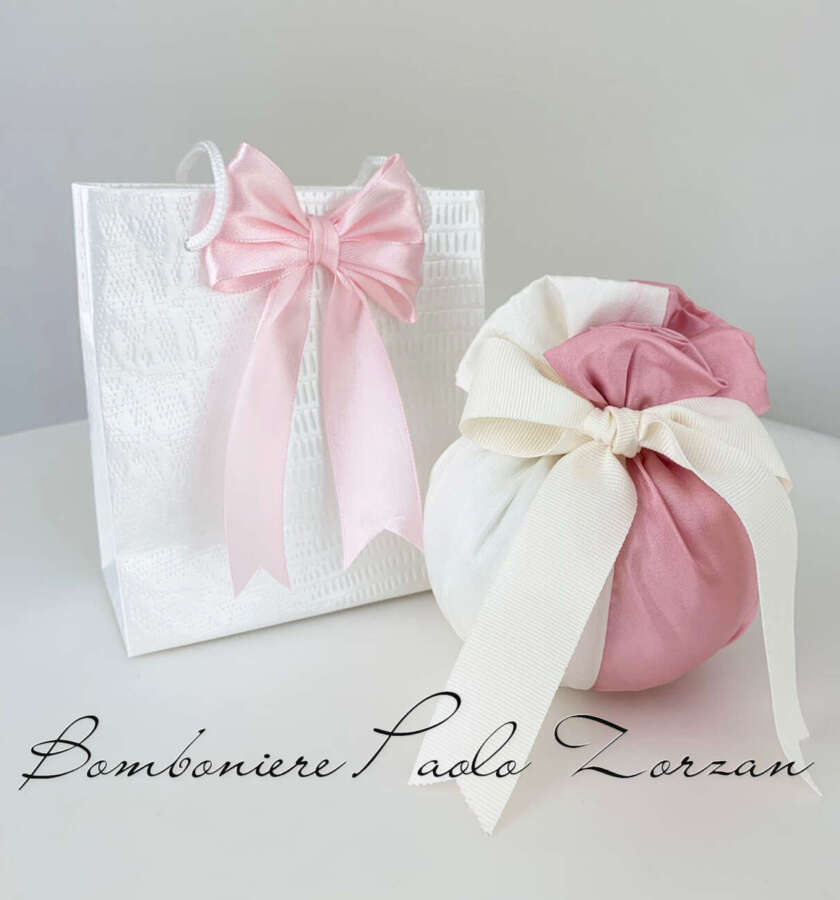 Sacchettino porta confetti  battesimo bimba MASR078
