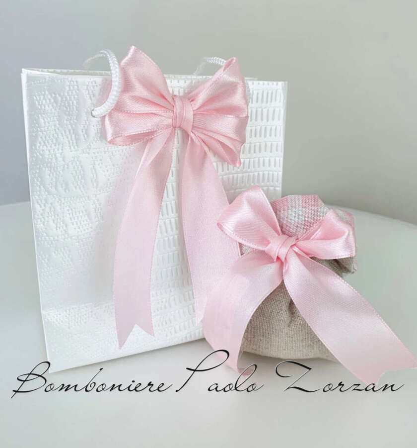 Sacchettino porta confetti  battesimo bimba MASR068