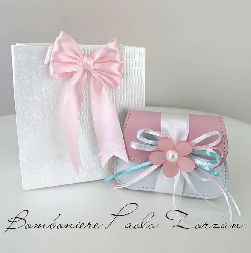 Sacchettino porta confetti  battesimo bimba MASR060