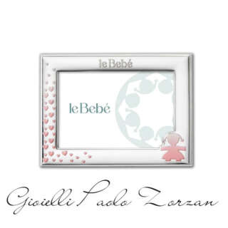 Cornice le bebe' per foto 15x10 cm sagoma bimba e cuori LBC018  Cornici