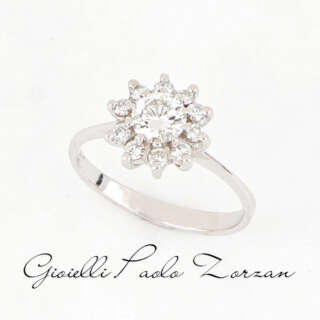 Anello in Oro Bianco con Diamanti Naturale  ref. ANPZ2531  Anelli