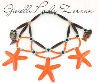 Collana in resina con stelle marine e pesci CCJ016  Girocolli