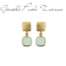 Orecchini Aquaforte Mignon con testa satinata quadra e pietra quadra azzurro baby pendente H4180564  Orecchini Pendenti