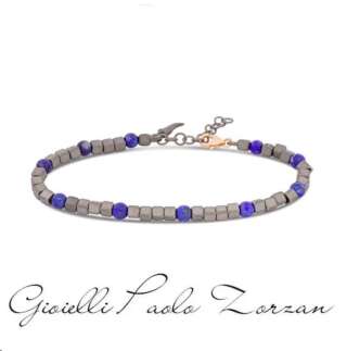 BRACCIALE MANO J UOMO IN TITANIO, LAPIS E ORO ROSSO 9KT MINBRT10LAPCUP  Bracciali