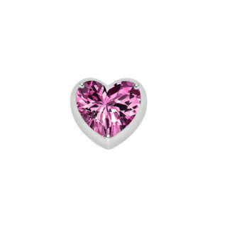 Elements corazon donna oro in oro bianco e tormalina rosa   ECY13211  Elementi per Bracciali
