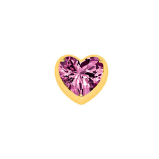 Elements corazon donna oro in oro giallo e tormalina rosa ECY13307  Elementi per Bracciali