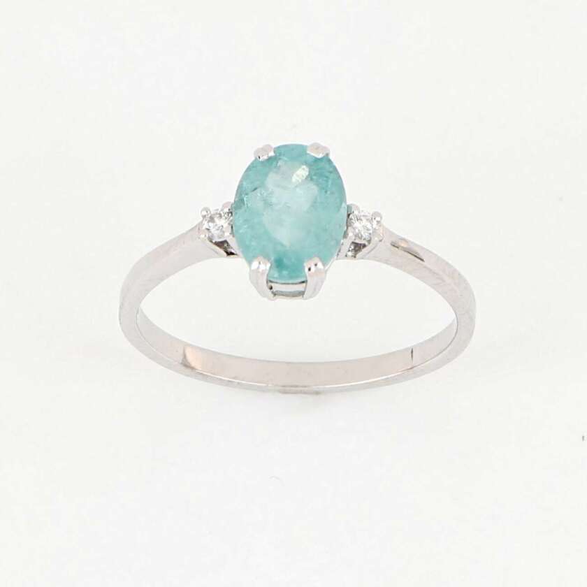 Anello in Oro Bianco con Tormalina Naturale e Diamanti ref. ANPZ2544 - immagine 3