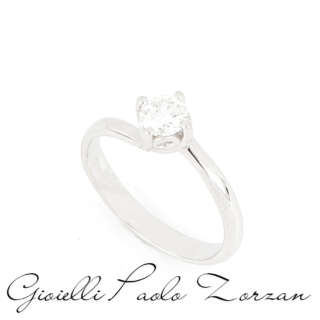 Anello Solitario Oro Bianco con Diamante ct 0.41ref. ANPZ3057  Anelli Solitario