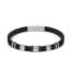 Bracciale Nomination City in gomma nera e acciaio 3 zirconi 028821/037  Bracciali