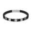 Bracciale Nomination City in gomma nera e acciaio 3 zirconi 028821/058  Bracciali