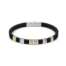 Bracciale Nomination City in gomma nera e acciaio 3 zirconi 028821/057  Bracciali