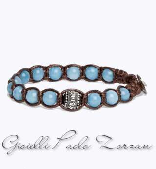 Bracciale Tamashii Ruota della Preghiera (6 mm) Giada Sky Blue  BHS1106-196  Bracciali a Sfere