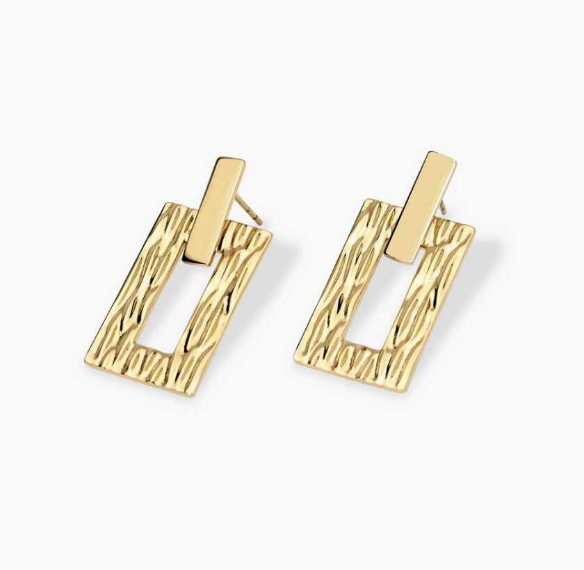Orecchini Kidult dorati con pendenti martellati Style 05 861059