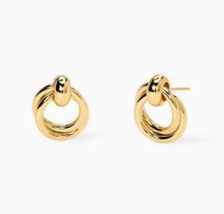 Orecchini Kidult dorati con doppio cerchio Style 09 861071  Orecchini a Lobo