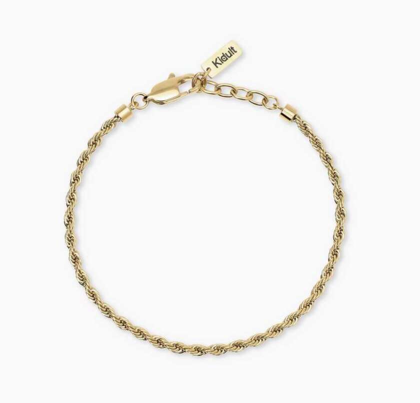 Bracciale Kidult con catena corda in acciaio dorato Style 07 831148