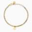 Bracciale Kidult dorato con sfere e ciondolo cuore Style 38 831074  Bracciali a Maglia