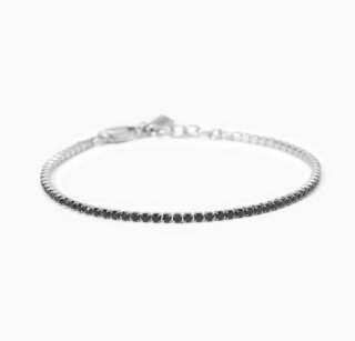 Bracciale kidult  tennis con cristalli neri Style 12 831107  Bracciali