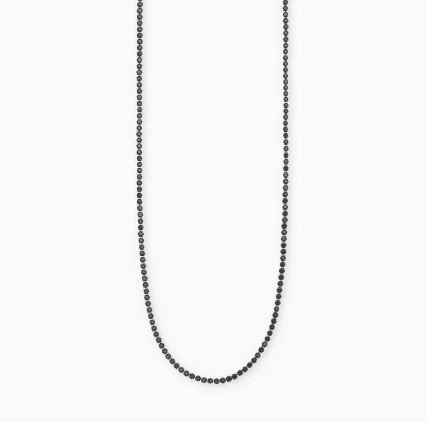 Collana kidult con tennis cristalli neri Style 12 851080