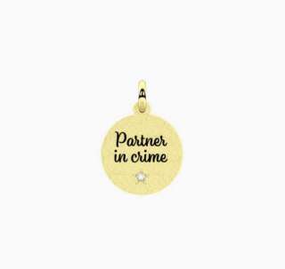 Ciondolo kidult dorato con frase Partner in crime 741244  Elementi per Bracciali