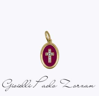 CharmBar Rue des mille Charm Cross Burgundy CB-CN 56   Ciondoli e Pendenti Elementi per Bracciali