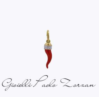 CharmBar Rue des mille Charm Cornetto Rosso CB-CN 59   Ciondoli e Pendenti Elementi per Bracciali