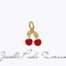 CharmBar Rue des mille Charm Ciliegia CB-CN 47   Elementi per Bracciali Ciondoli e Pendenti