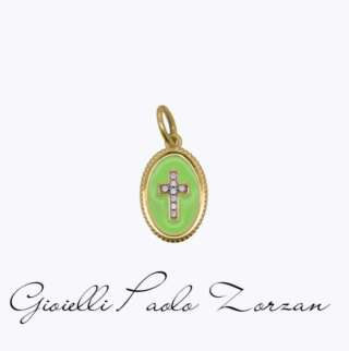 CharmBar Rue des mille Charm Cross Green CB-CN 23   Bracciali Rigidi Ciondoli e Pendenti