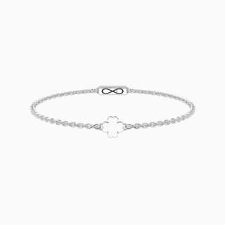 Bracciale Kidult con quadrifoglio e chiusura non-reversibile 732316-16  Bracciali a Maglia