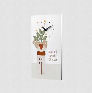 Orologio rettangolare L'angolo delle idee Dove c’è amore c’è casa ORO_RV_310_MLG01   Idee regalo e Oggettistica Regalistica