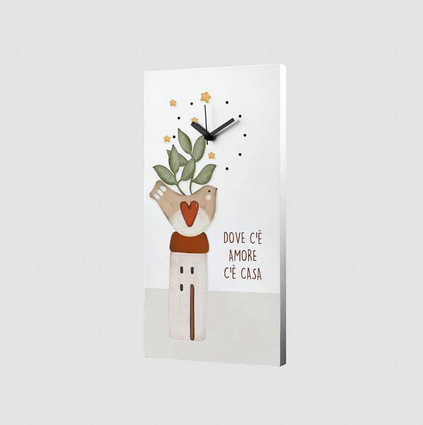 Orologio rettangolare L'angolo delle idee Dove c’è amore c’è casa ORO_RV_310_MLG01