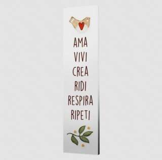 Quadro verticale medio L'angolo delle idee Ama vivi crea ridi respira ripeti QUA_RV_210_MLG01    Idee regalo e Oggettistica Quadri Regalistica