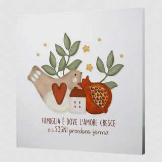 Quadro medio L'angolo delle idee Famiglia è dove l’amore cresce e I sogni prendono forma QUA_QU_210_MLG01    Cornici Idee regalo e Oggettistica Regalistica