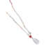 Collana artigianale NotForAll in argento rosato uncinetto e pietre NK 2505/85-71  Girocolli