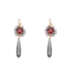 Orecchini artigianali NotForAll in argento rosato uncinetto e pietre OR 81748/370  Orecchini Pendenti