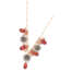 Collana artigianale NotForAll in argento rosato uncinetto e pietre CAT.40-73  Girocolli