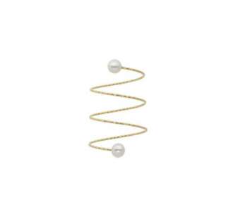 Anello MagicWire NEVE in oro giallo e perle 1/2 spirale (perle ø 4 mm) ref. 426  Anelli Fascia