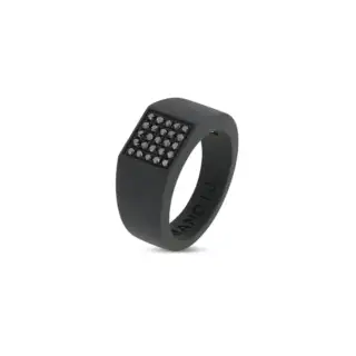 ANELLO MANO J UOMO IN TITANIO NERO CON PAVE' DI 25 DIAMANTI BLACK TNAM2001  Anelli ANELLO MANO J UOMO IN TITANIO NERO CON PAVE' DI 25 DIAMANTI BLACK TNAM2001  Anelli