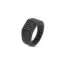 ANELLO MANO J UOMO IN TITANIO NERO CON PAVE' DI 25 DIAMANTI BLACK TNAM2001  Anelli