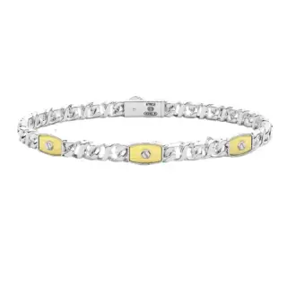 Bracciale Uomo Zancan Oro Giallo 18 KT Argento 925 ESB406G Bracciali Bracciale Uomo Zancan Oro Giallo 18 KT Argento 925 ESB406G Bracciali