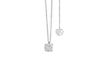 Girocollo punto luce Per Dirti Che in oro bianco e diamanti PDC043-015  Girocolli