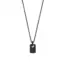 COLLANA MANO J TITANIO NERO CON TARGHETTA E DIAMANTI BLACK TNCOT2001  Collane