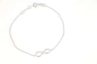 Bracciale con simbolo infinito in oro bianco 18 kt CBZ01  Bracciali a Maglia