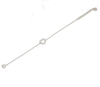 Bracciale cuore in argento e zirconi SIB196  Bracciali a Maglia
