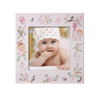 Portafoto Acca rifinita a mano dalle maestre della nostra Bottega D’Arte con Argento B.103 RM  Cornici