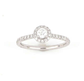 Anello solitario in oro bianco e diamanti  CNZP103  Anelli Solitario