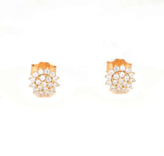 Orecchini al lobo in argento e zirconi 2ES235  Orecchini a Lobo