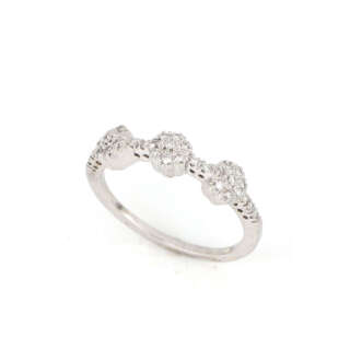 Anello trilogy in oro bianco e diamanti ANPZ0042  Anelli Trilogy