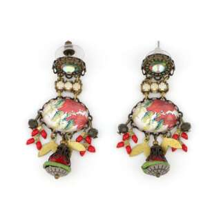 Orecchini pendenti in metallo con pietre OREPIE04  Orecchini Pendenti