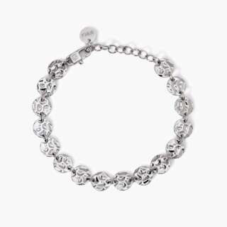 Bracciale kidult con tondi effetto martellato Style 03 831006  Bracciali a Maglia