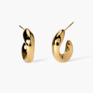 Orecchini kidult a mezzaluna dorati Style 09 861013  Orecchini Schiona